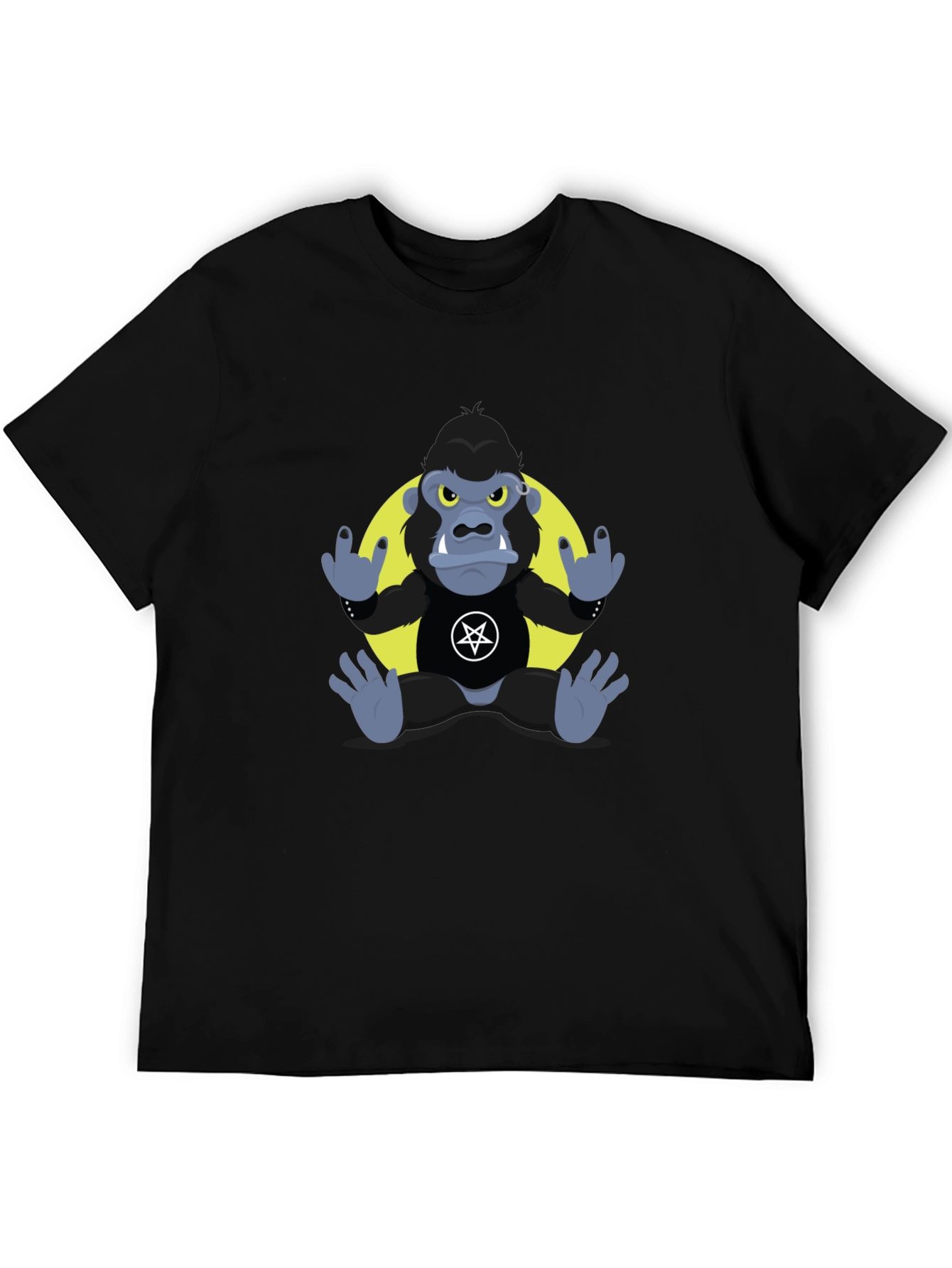 Rockin Gorilla Tee - Black Graphic T-Shirt