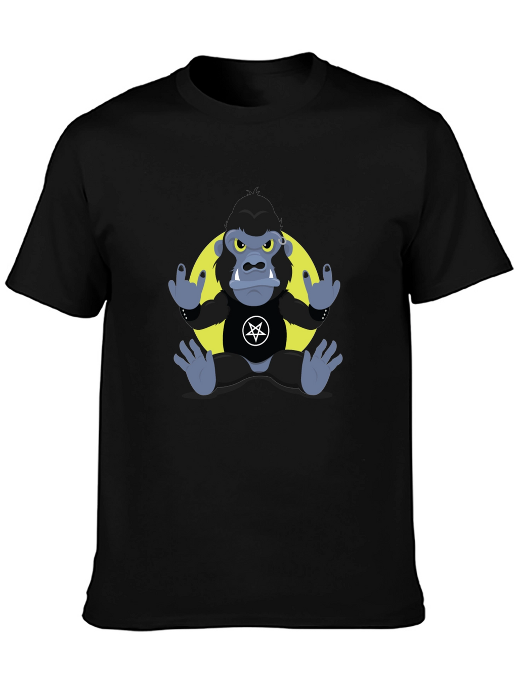 Rockin Gorilla Tee - Black Graphic T-Shirt