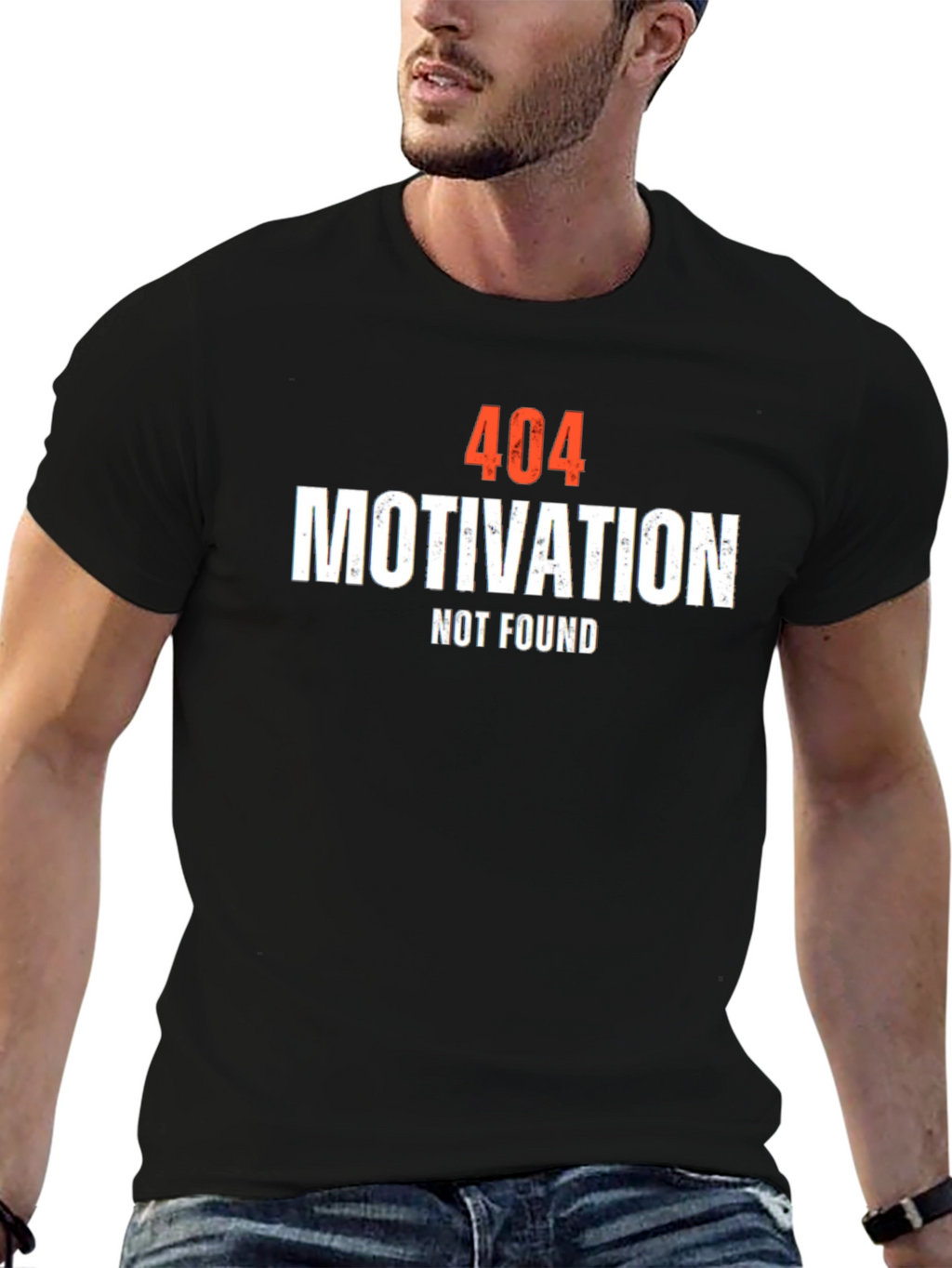 404 Motivation Not Found Graphic T-Shirt