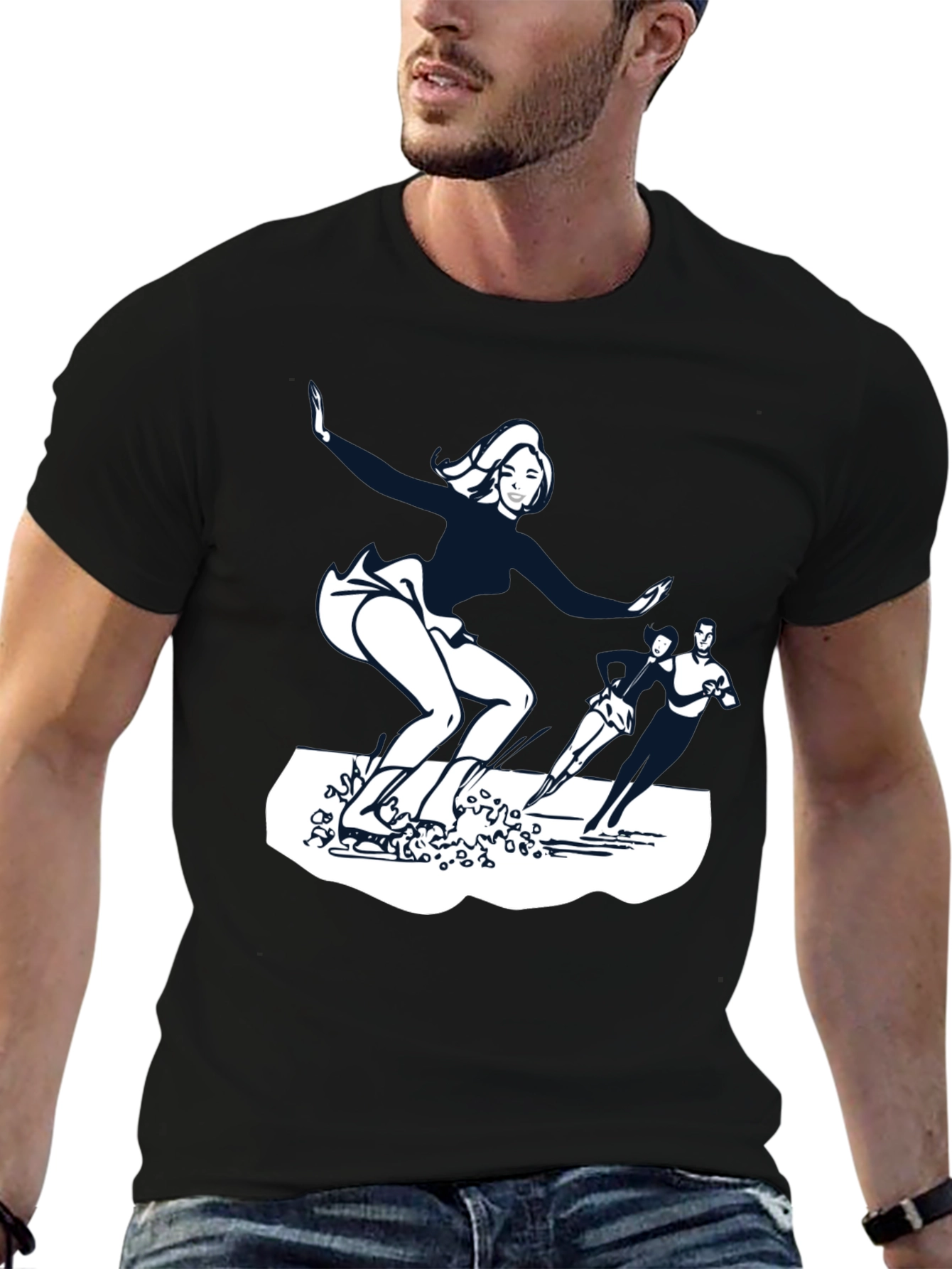 Skating Tee: Cool Graphic Print