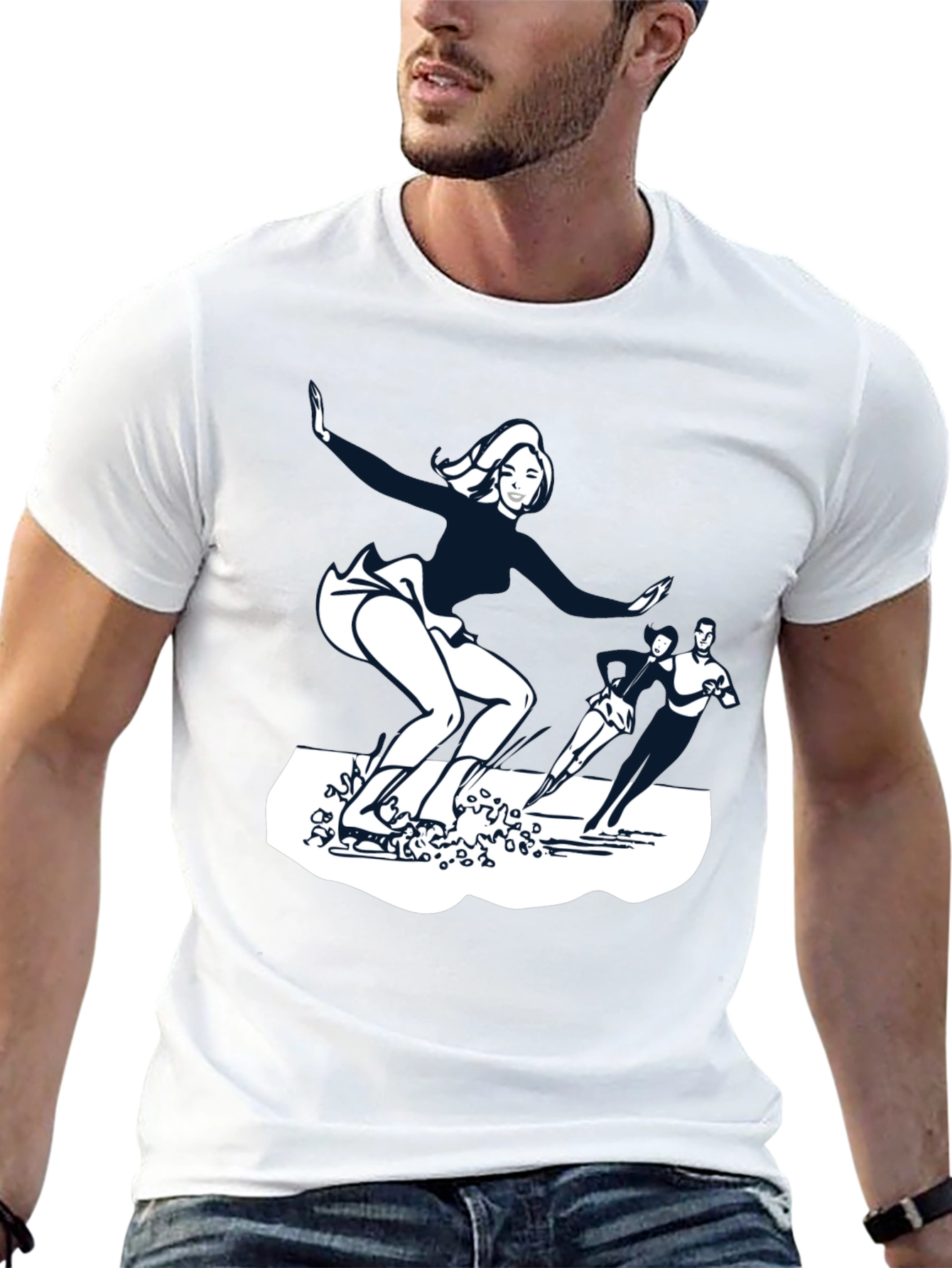 Skating Tee: Cool Graphic Print