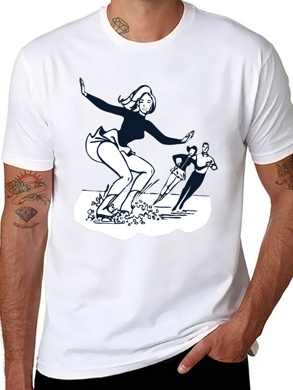 Skating Tee: Cool Graphic Print