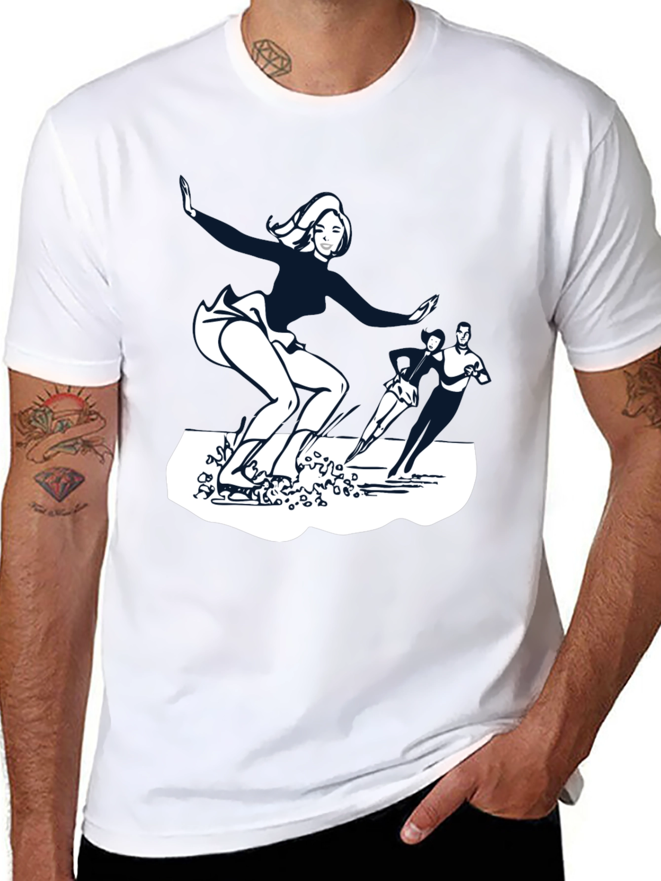 Skating Tee: Cool Graphic Print