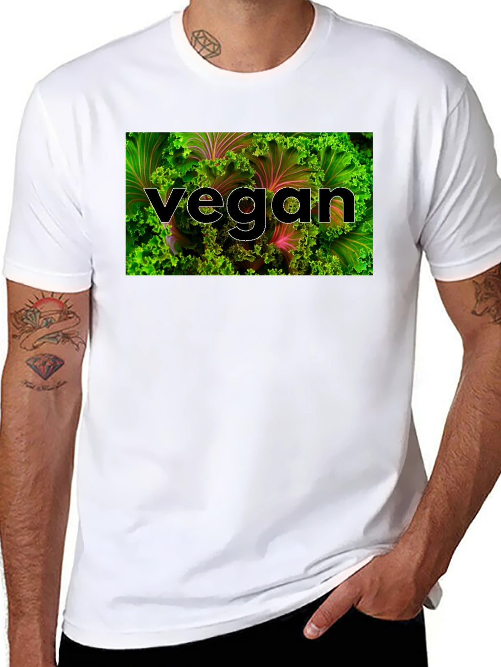 Vegan Lettuce Graphic T-Shirt - Organic & Stylish