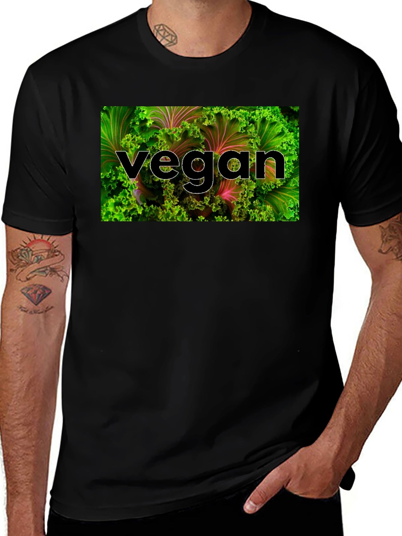 Vegan Lettuce Graphic T-Shirt - Organic & Stylish