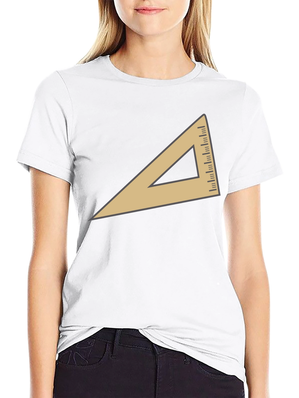 Geometric Triangle Graphic T-Shirt - Modern Casual Tee