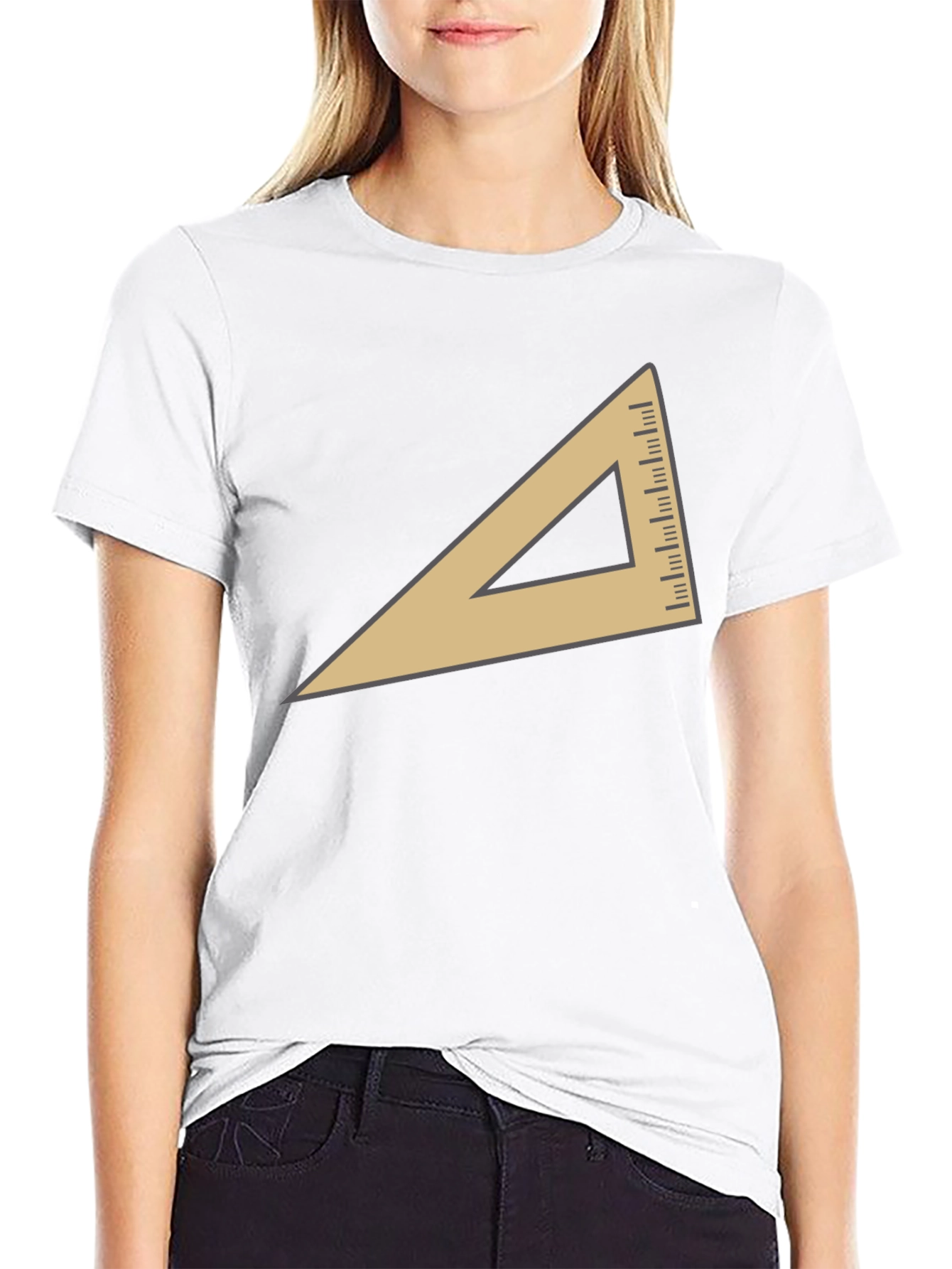 Geometric Triangle Graphic T-Shirt - Modern Casual Tee