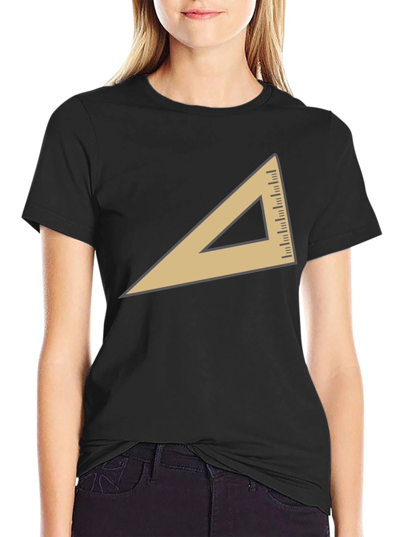 Geometric Triangle Graphic T-Shirt - Modern Casual Tee