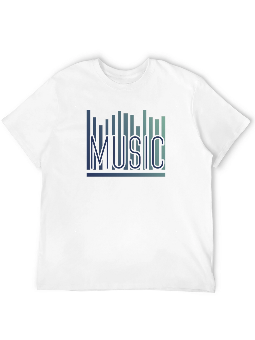 Music Graphic T-Shirt - Black Casual Tee