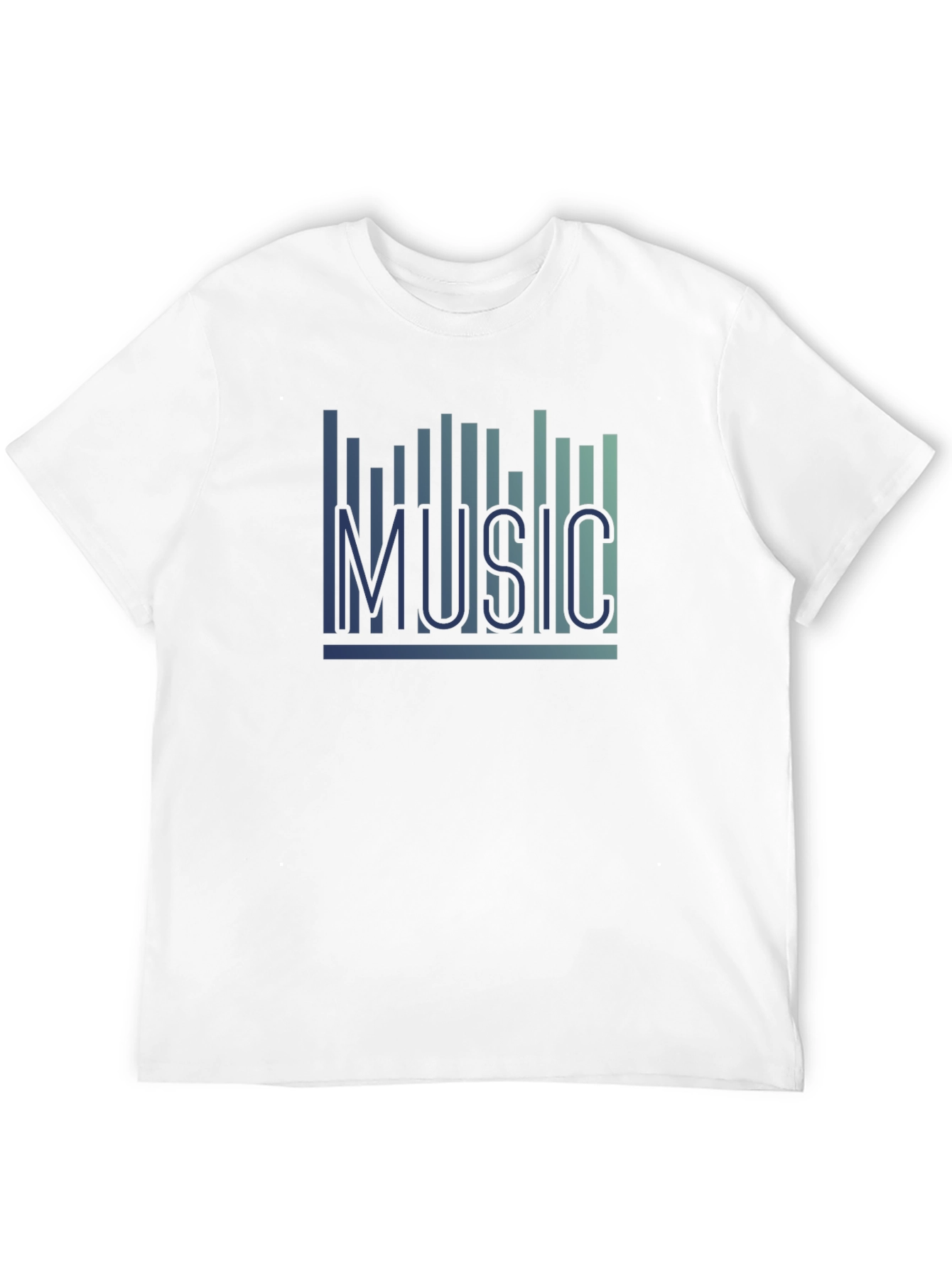 Music Graphic T-Shirt - Black Casual Tee