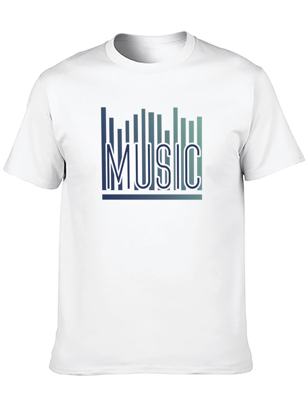 Music Graphic T-Shirt - Black Casual Tee