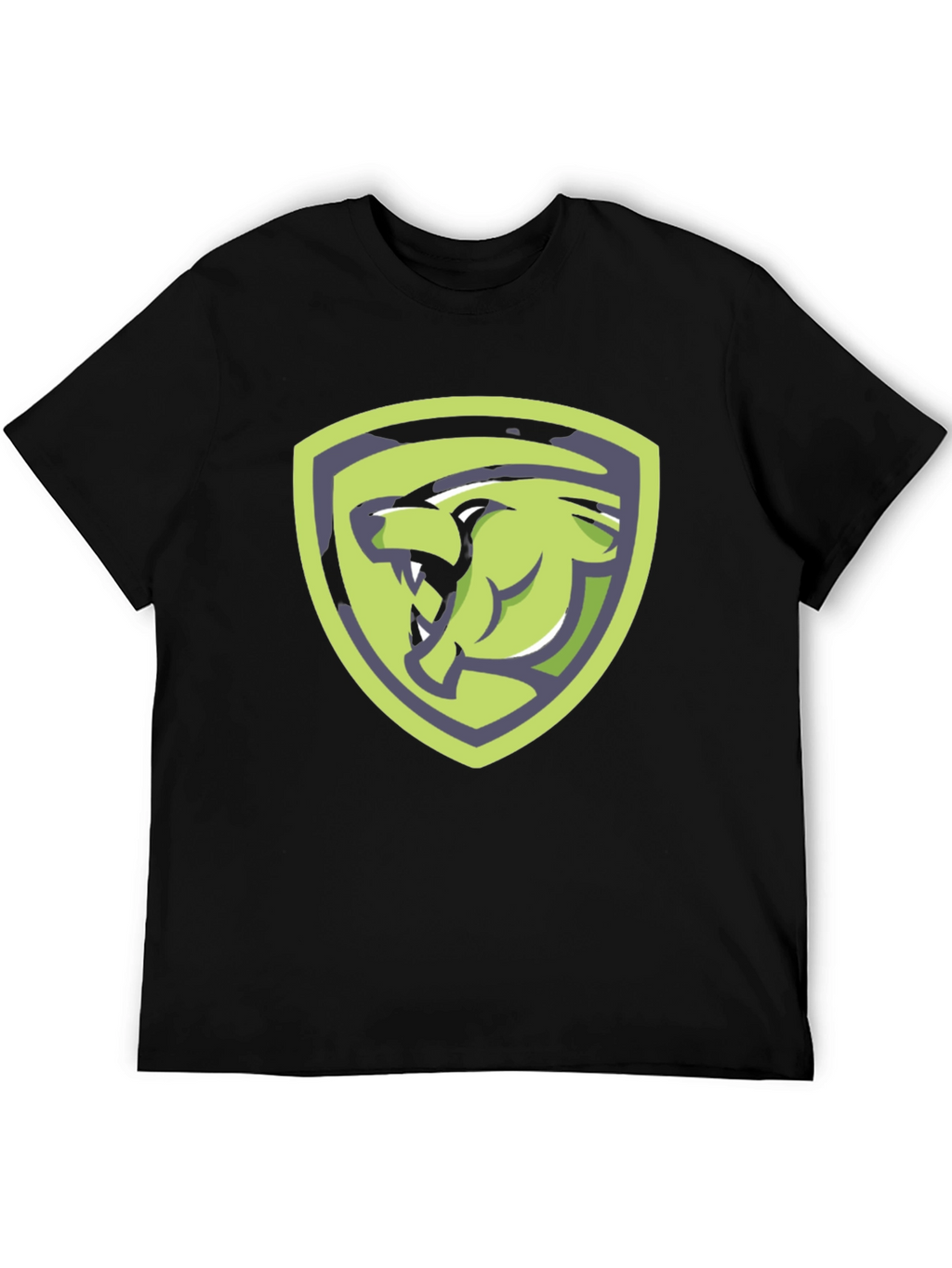 Bear Shield Graphic T-Shirt - Black Cotton Tee