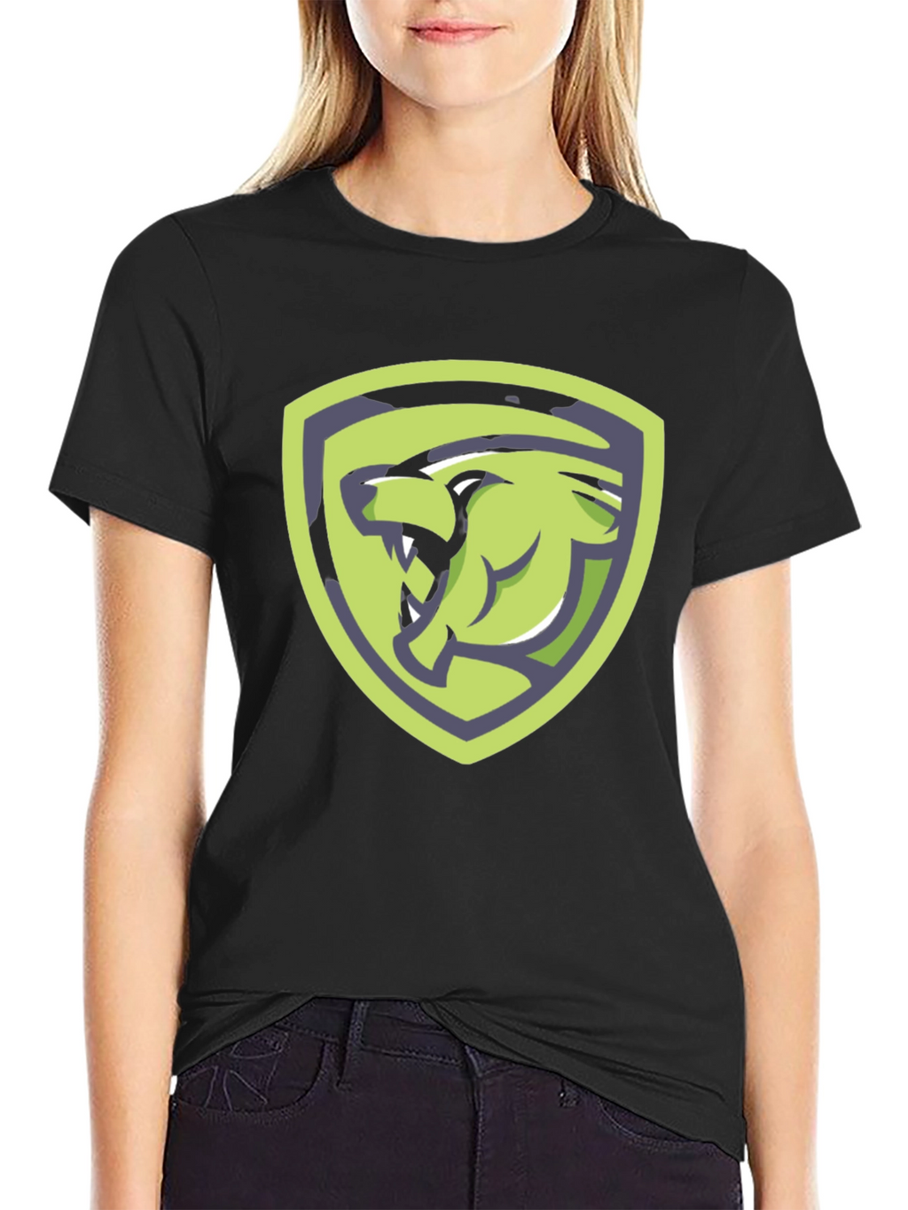 Bear Shield Graphic T-Shirt - Black Cotton Tee
