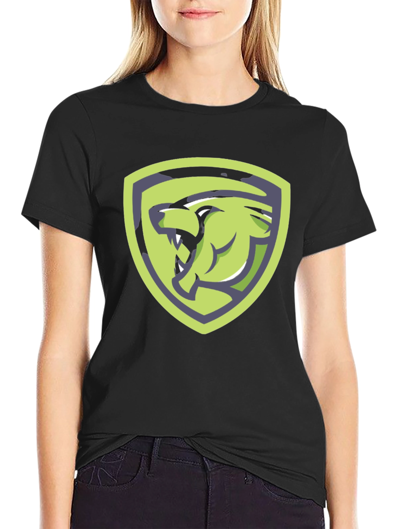 Bear Shield Graphic T-Shirt - Black Cotton Tee