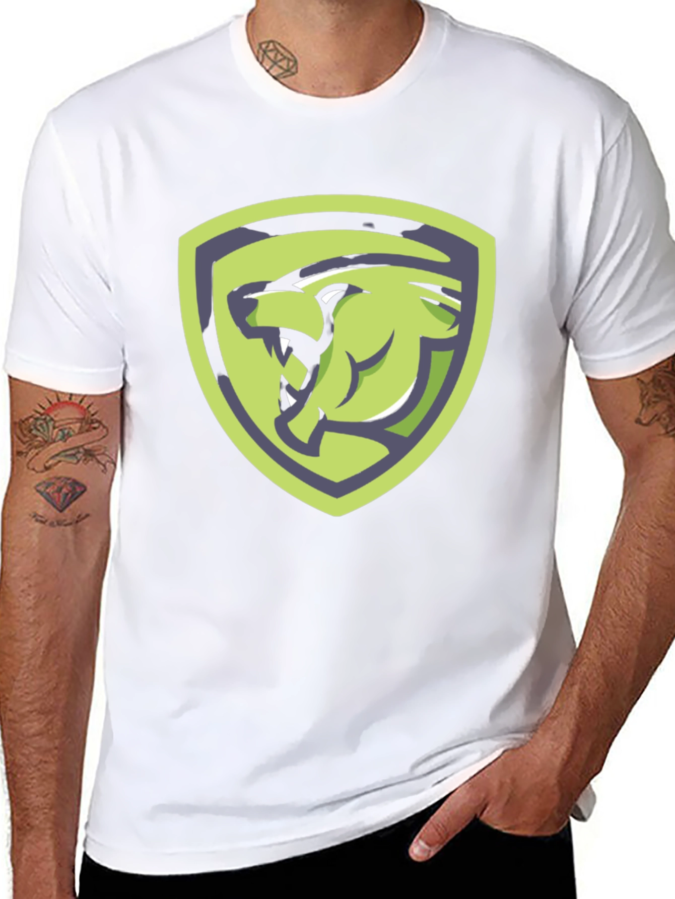 Bear Shield Graphic T-Shirt - Black Cotton Tee