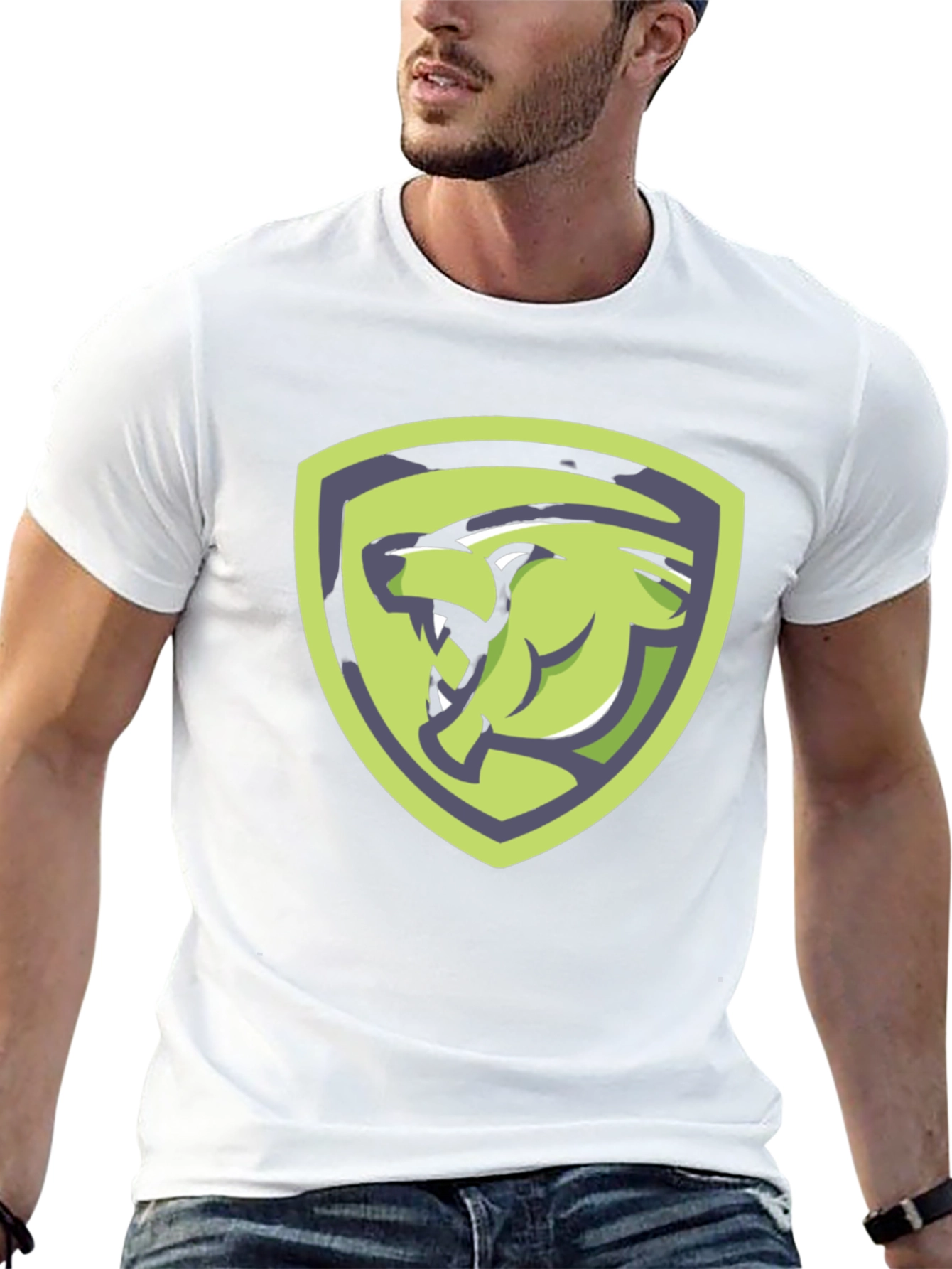 Bear Shield Graphic T-Shirt - Black Cotton Tee