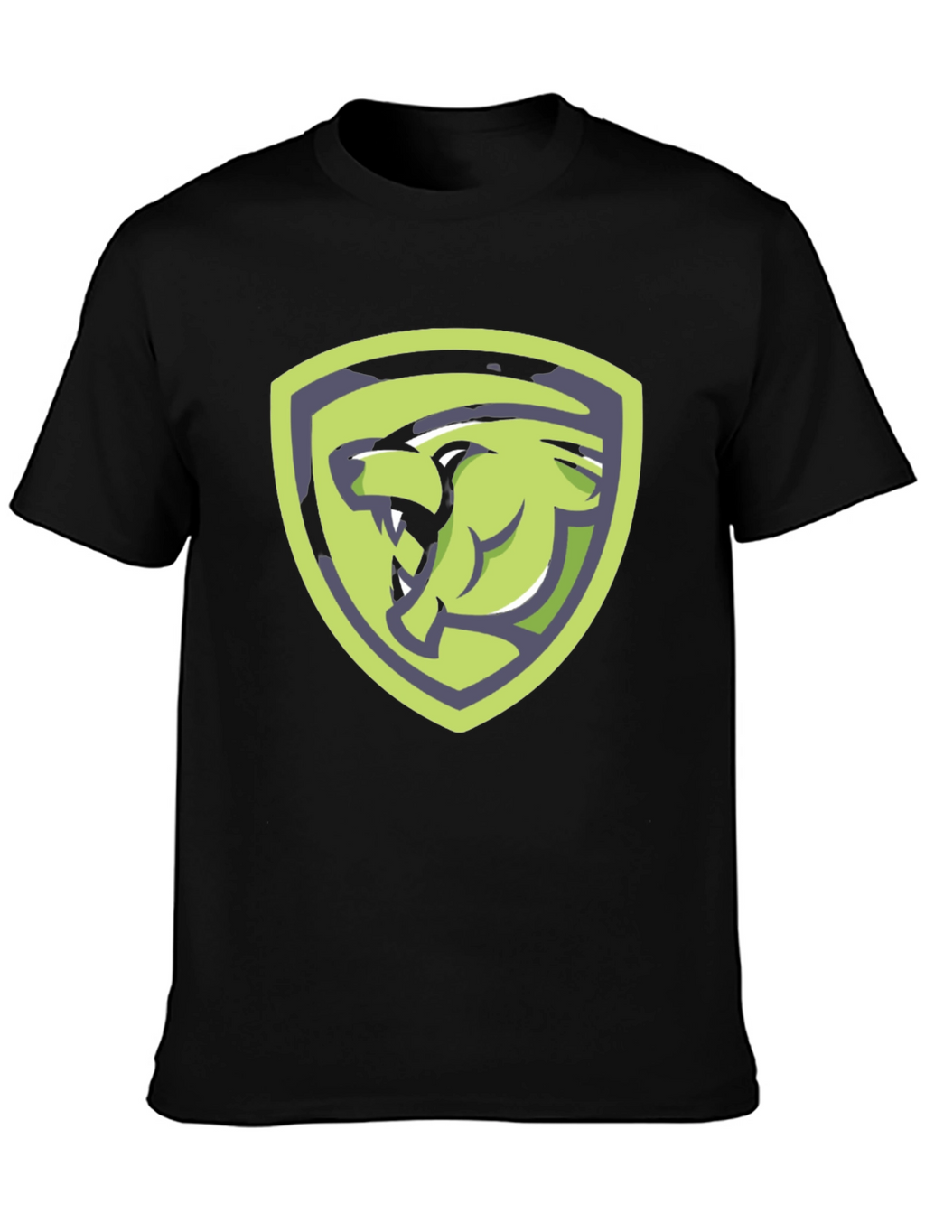 Bear Shield Graphic T-Shirt - Black Cotton Tee