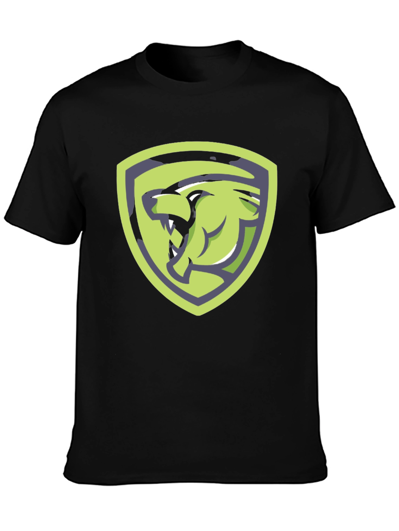 Bear Shield Graphic T-Shirt - Black Cotton Tee
