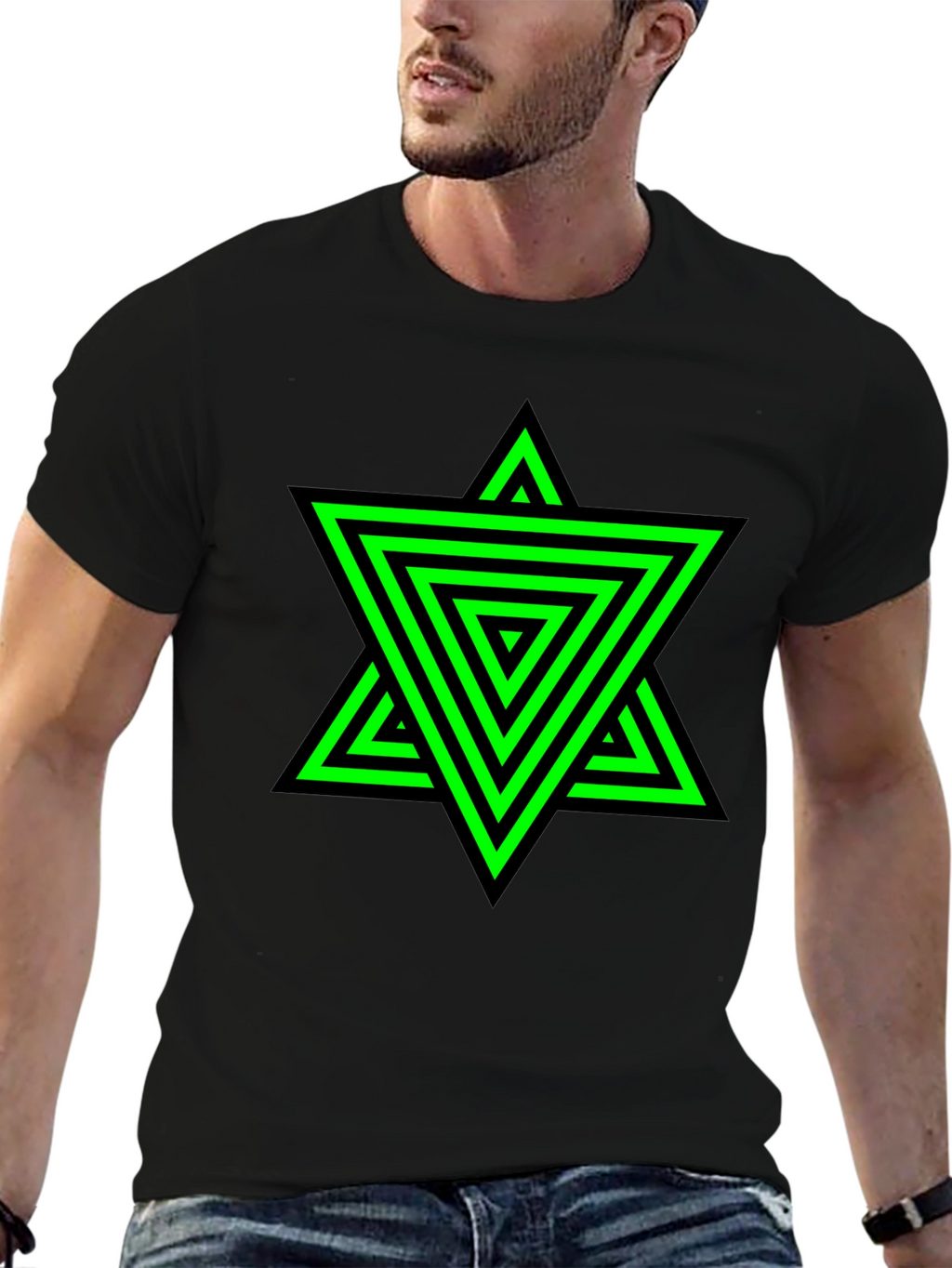Geometric Star Graphic T-Shirt