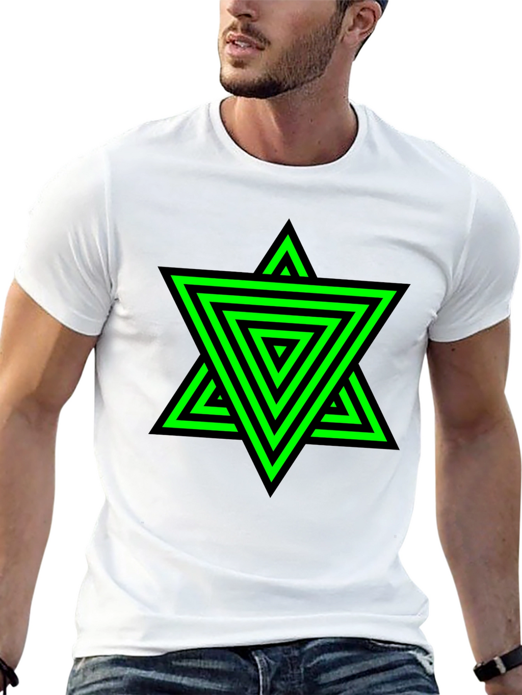 Geometric Star Graphic T-Shirt