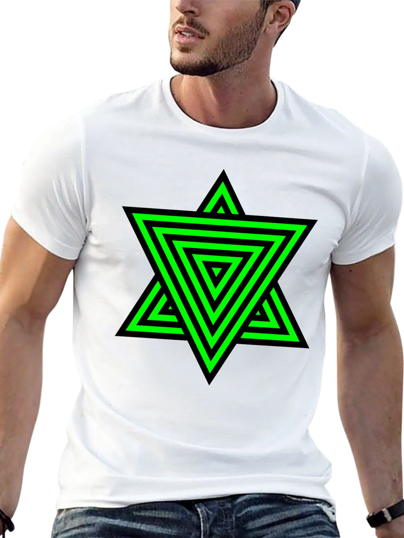 Geometric Star Graphic T-Shirt