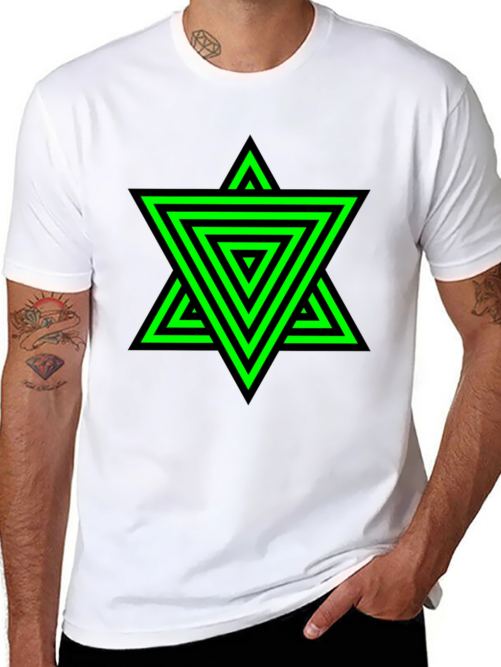 Geometric Star Graphic T-Shirt