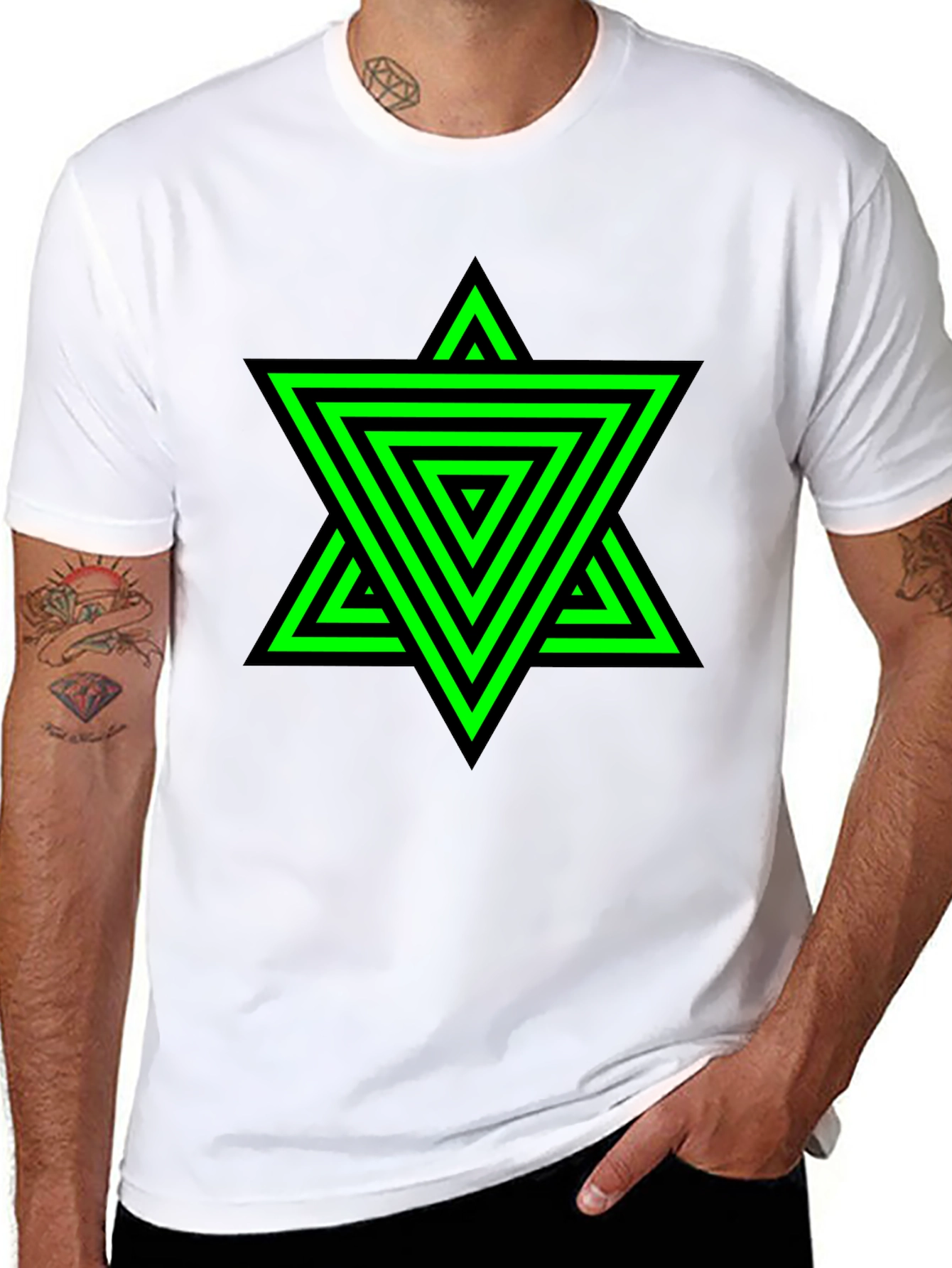 Geometric Star Graphic T-Shirt