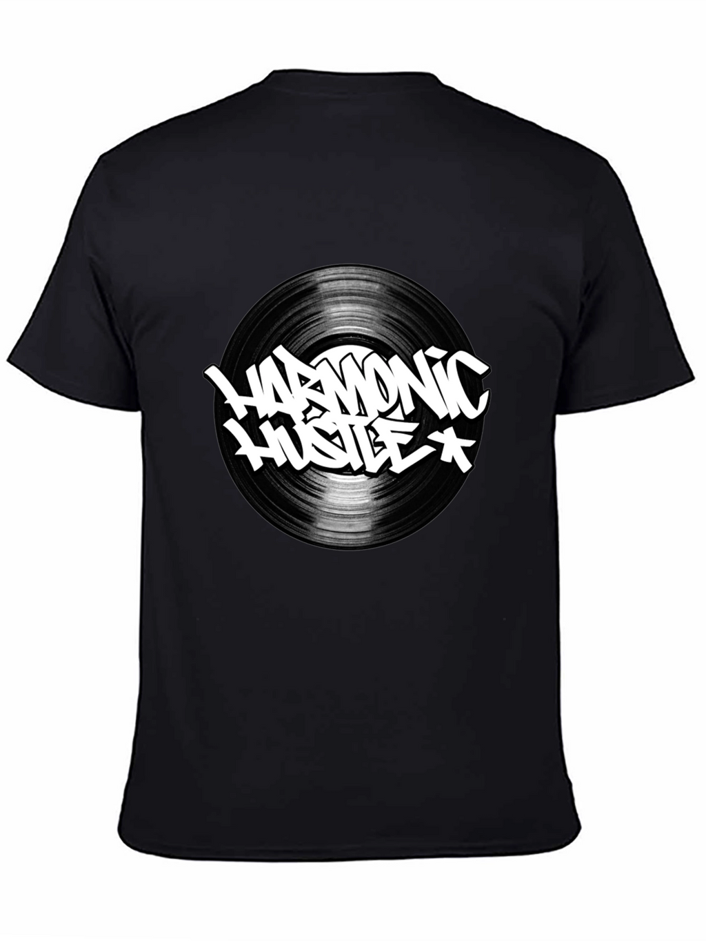 Harmonic Hustle Graphic Tee - Black Cotton T-Shirt