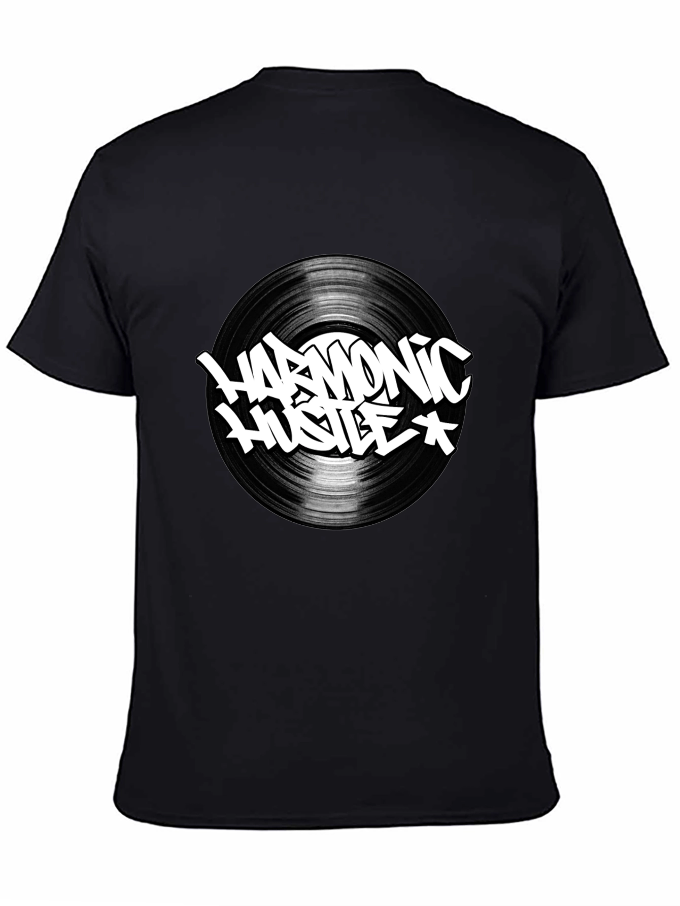 Harmonic Hustle Graphic Tee - Black Cotton T-Shirt