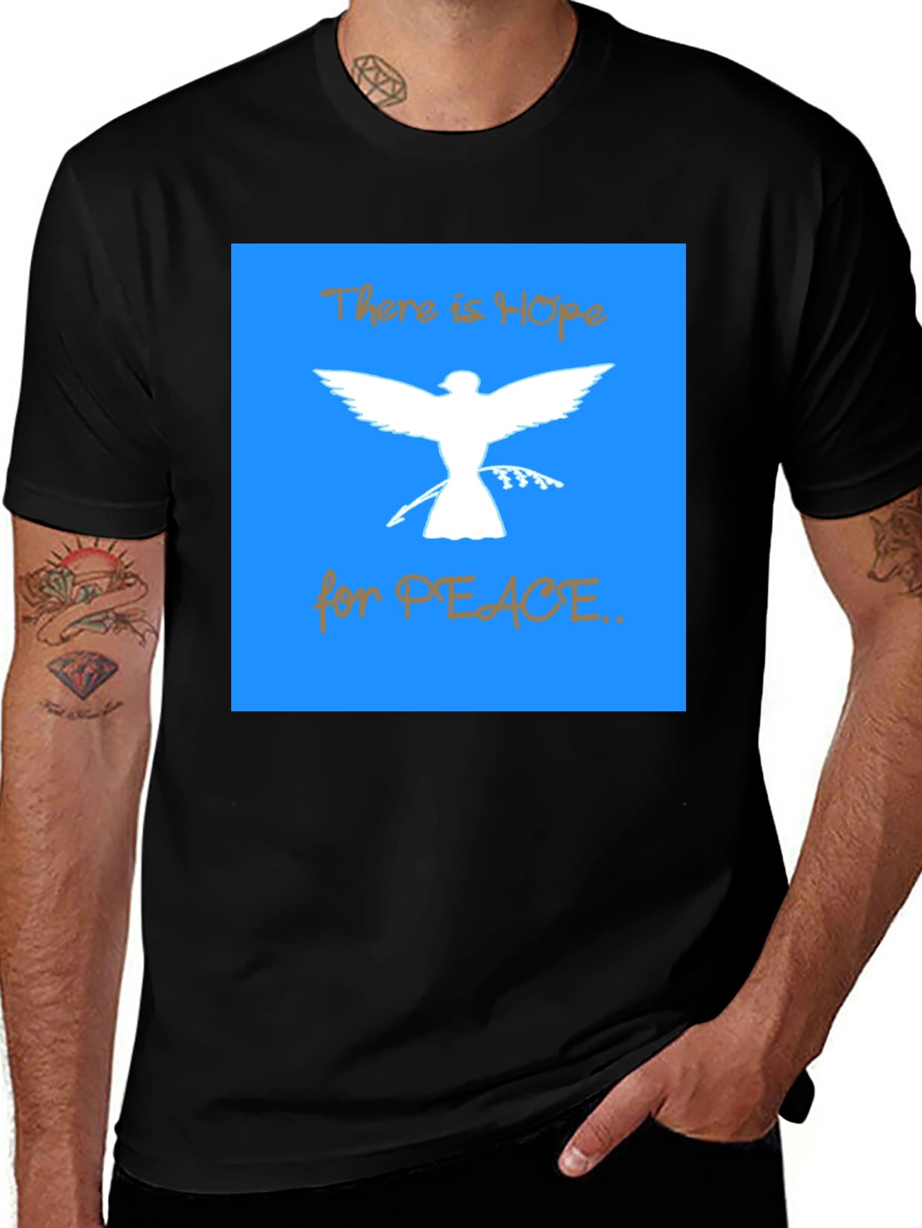 Peace Dove Graphic T-Shirt - Hope for Peace Design