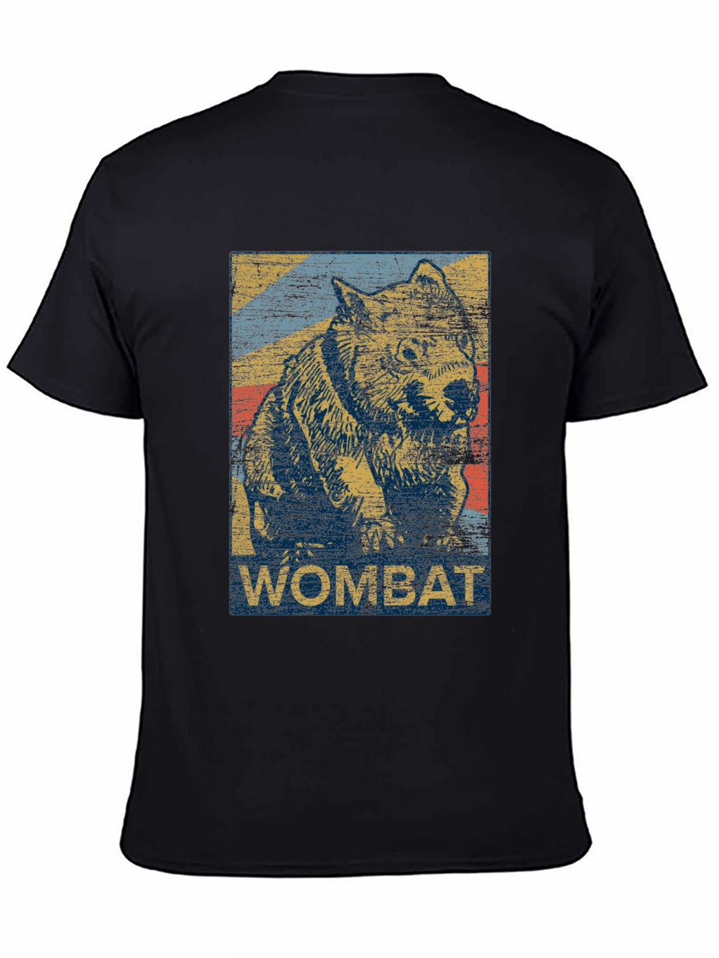 Retro Wombat Graphic T-Shirt - Unisex Black Tee