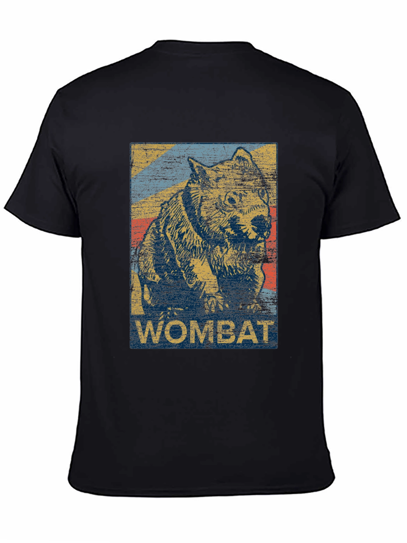 Retro Wombat Graphic T-Shirt - Unisex Black Tee