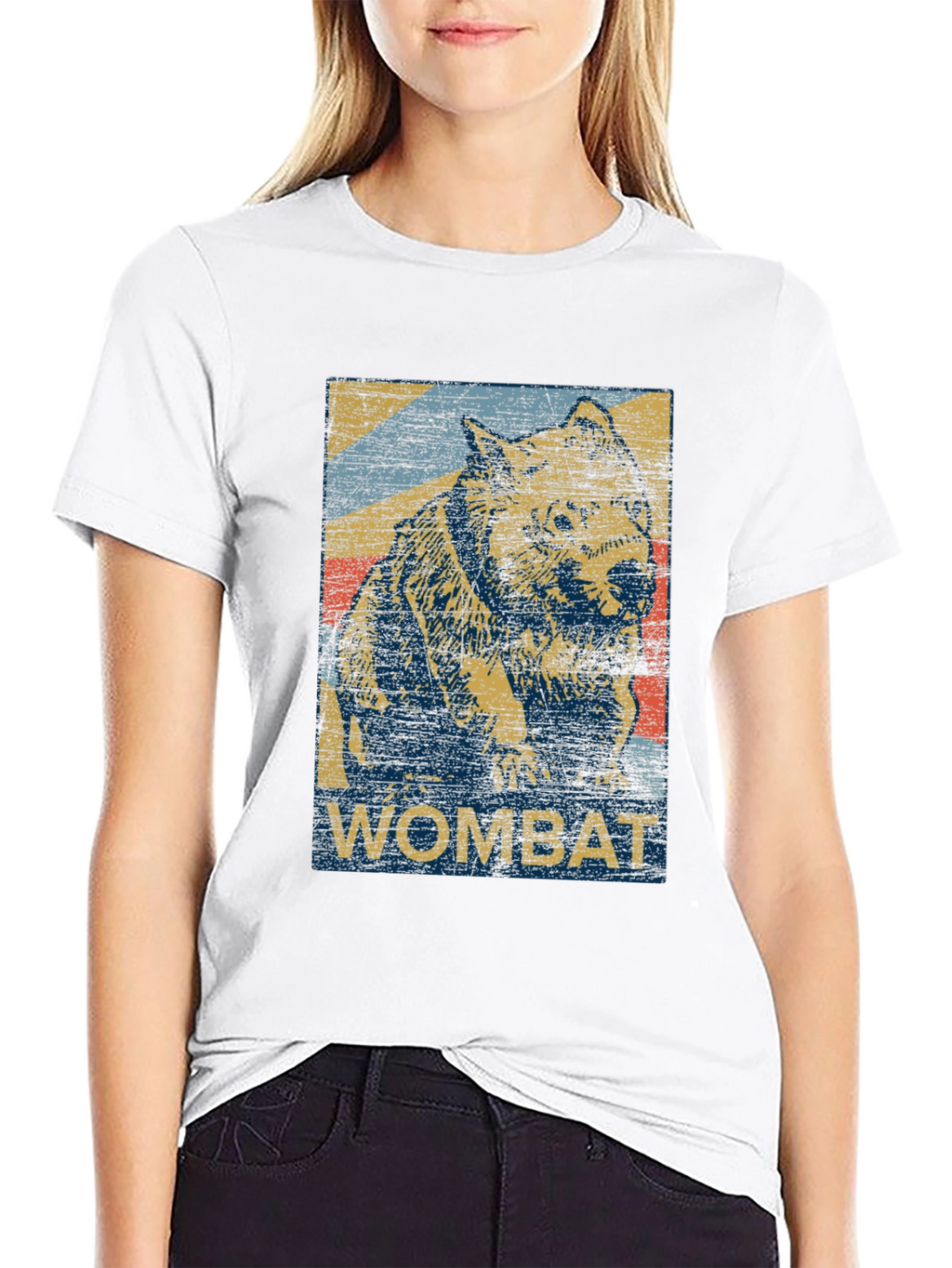 Retro Wombat Graphic T-Shirt - Unisex Black Tee