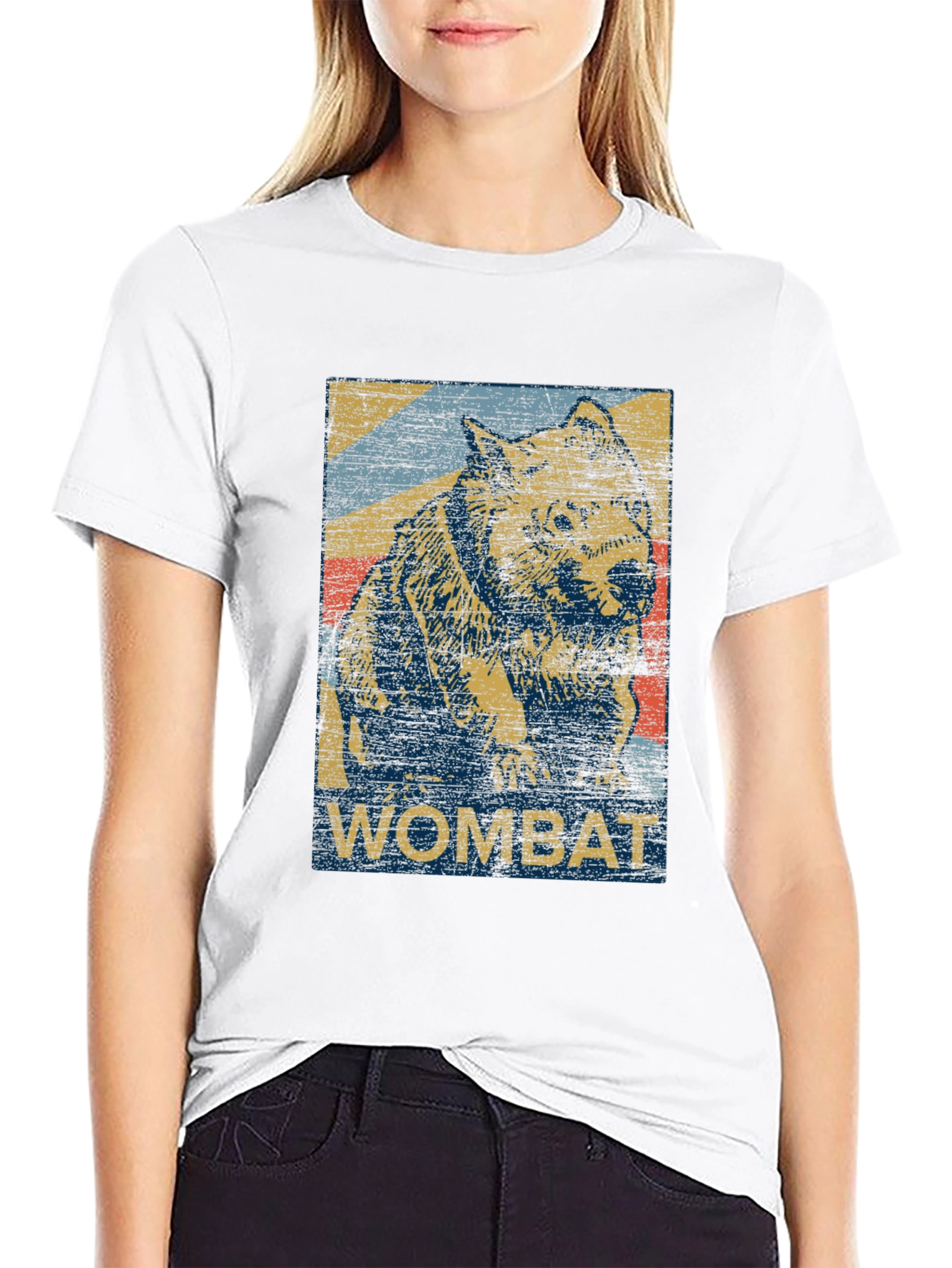 Retro Wombat Graphic T-Shirt - Unisex Black Tee