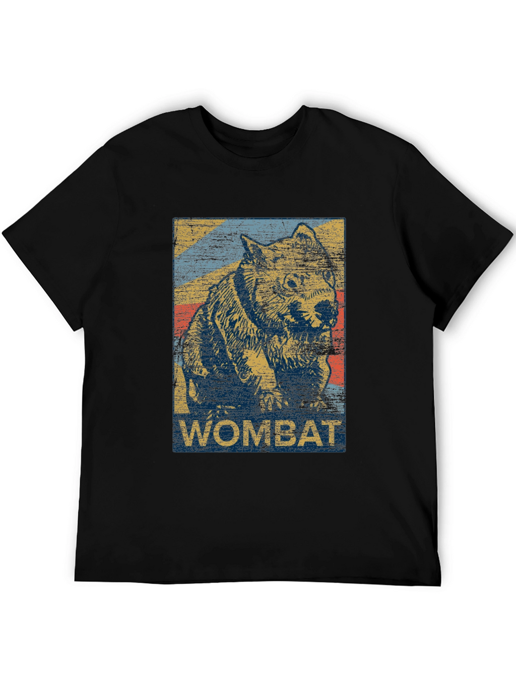 Retro Wombat Graphic T-Shirt - Unisex Black Tee