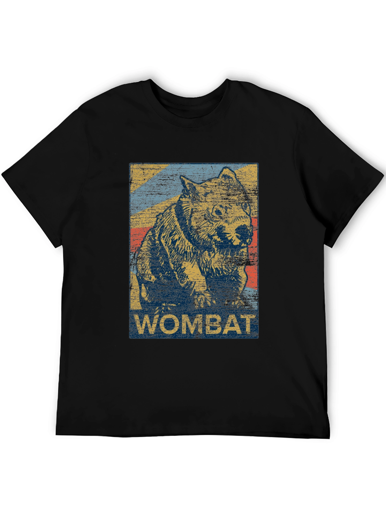 Retro Wombat Graphic T-Shirt - Unisex Black Tee