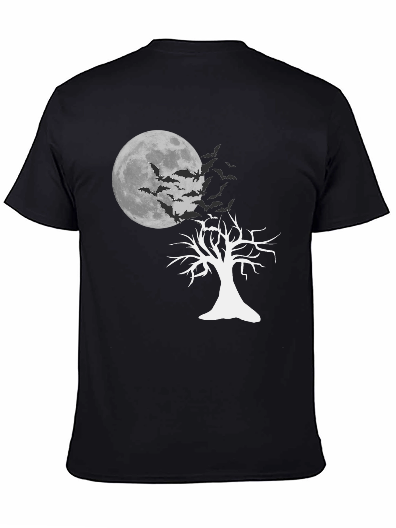 Spooky Bats & Moon Graphic Tee