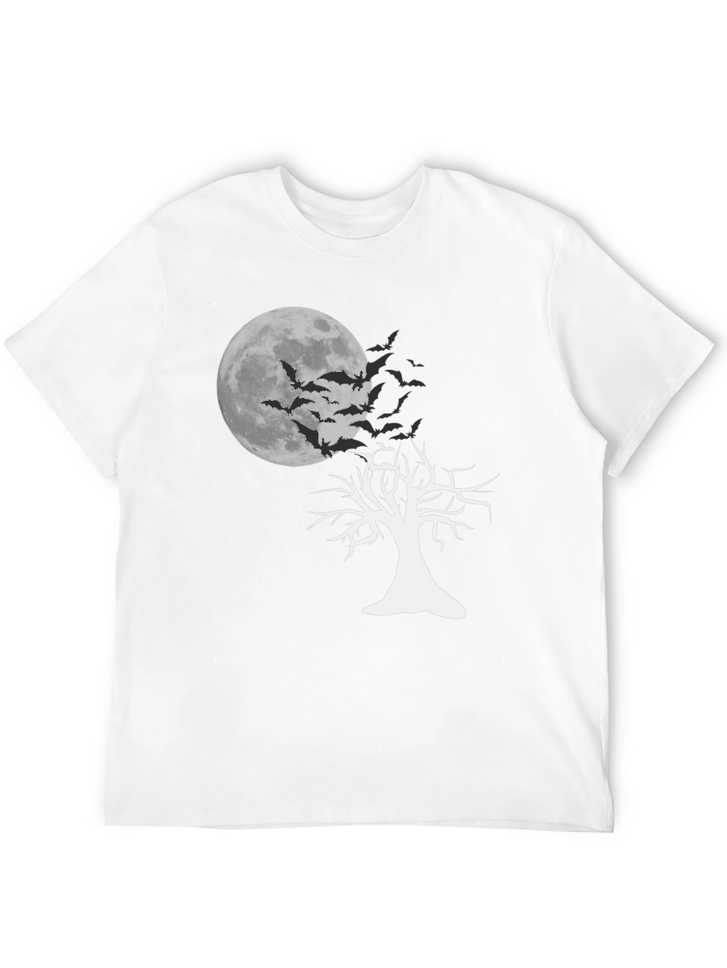 Spooky Bats & Moon Graphic Tee