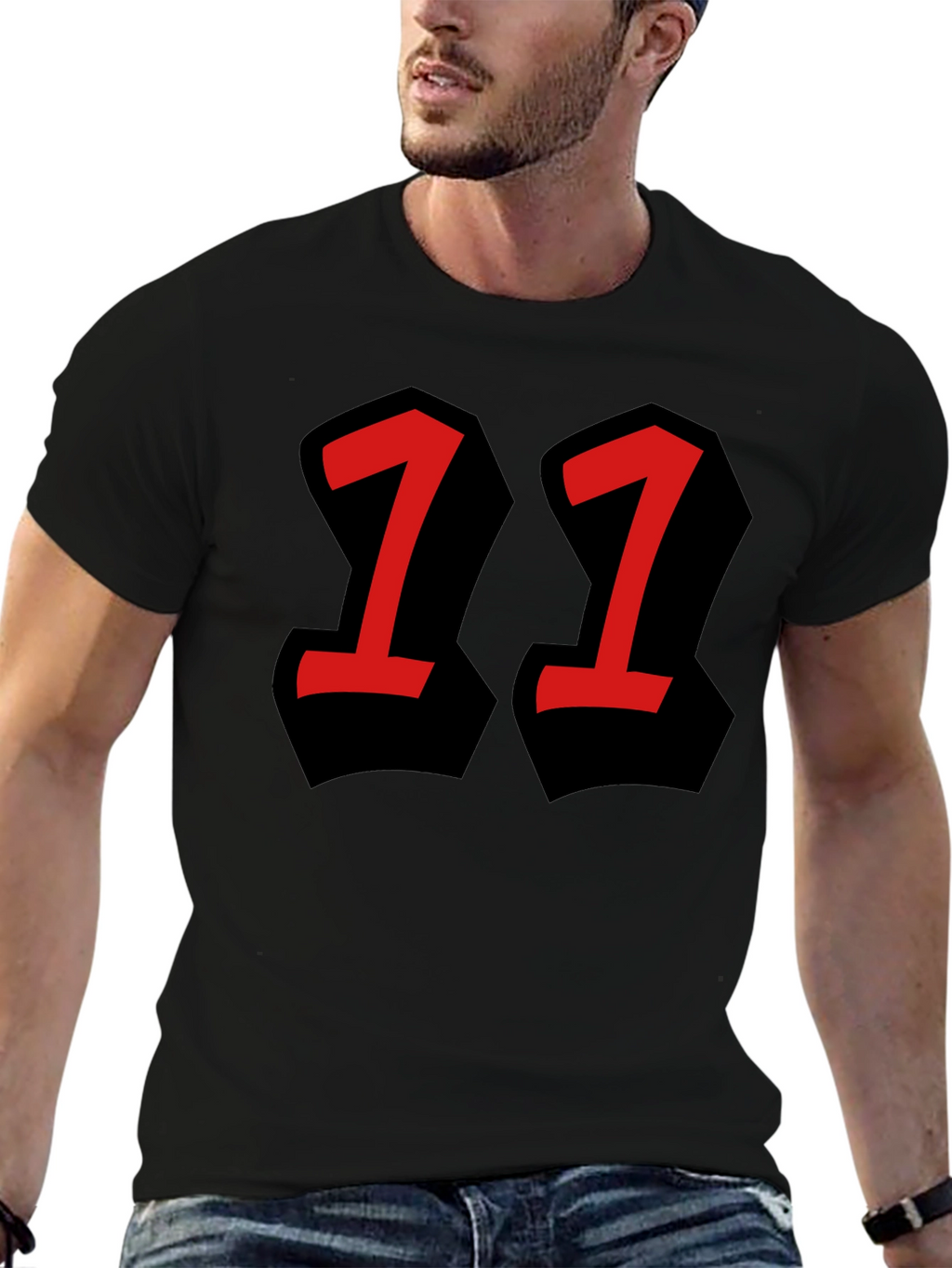 Bold 11 Graphic Tee - Black T-Shirt