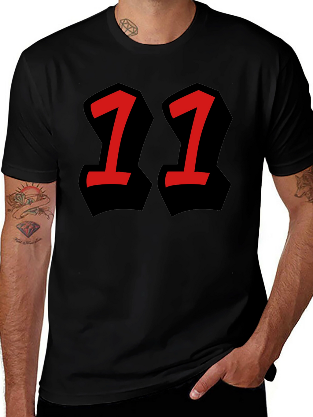 Bold 11 Graphic Tee - Black T-Shirt