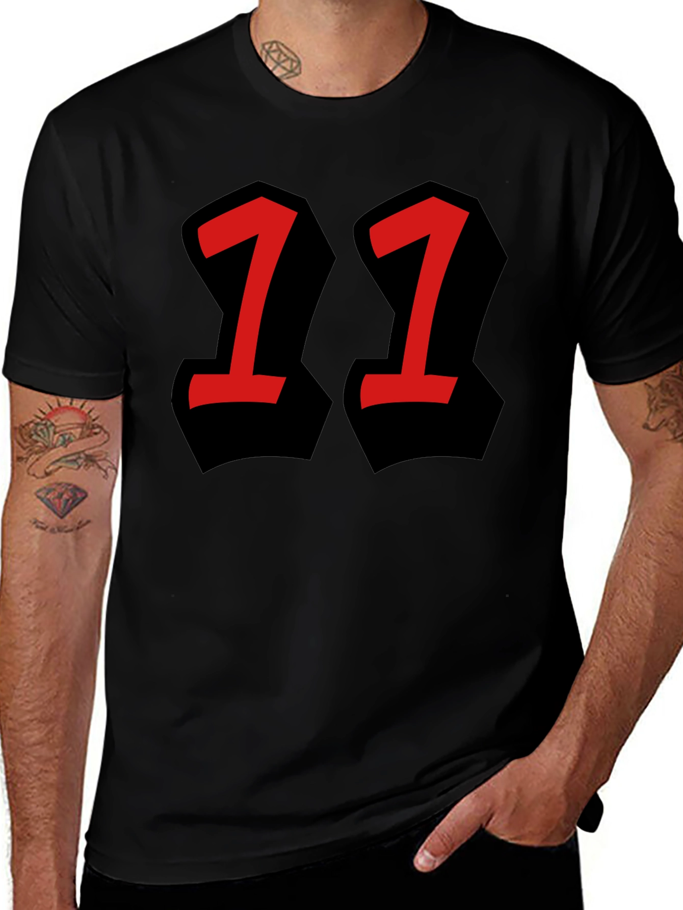 Bold 11 Graphic Tee - Black T-Shirt