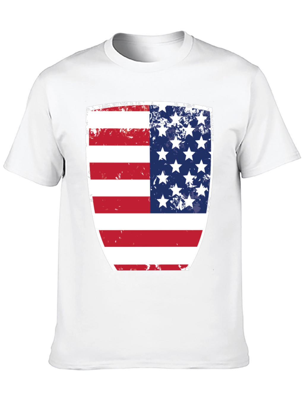 USA Flag Shield Graphic Black T-Shirt
