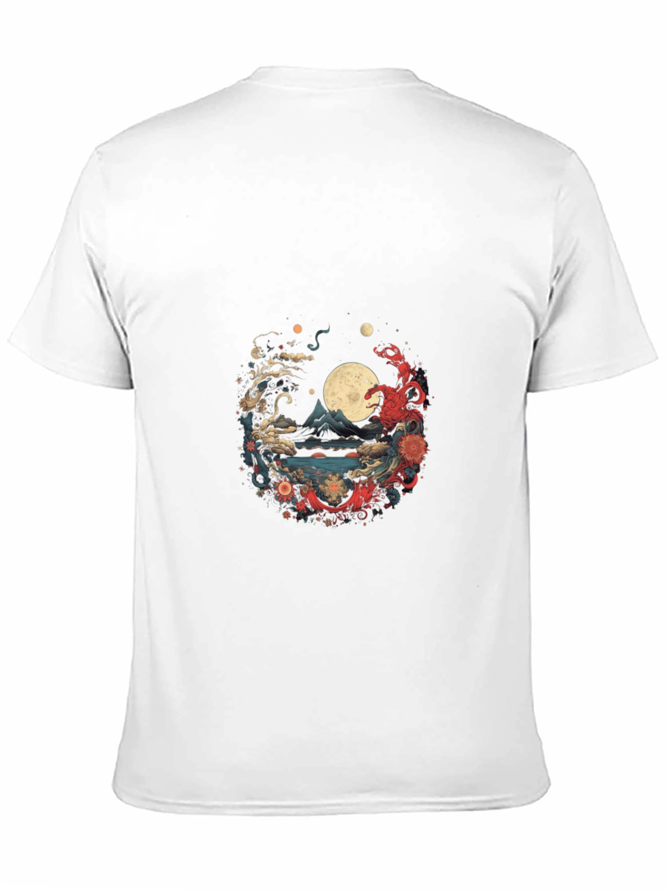 Asian Art Print Black T-Shirt