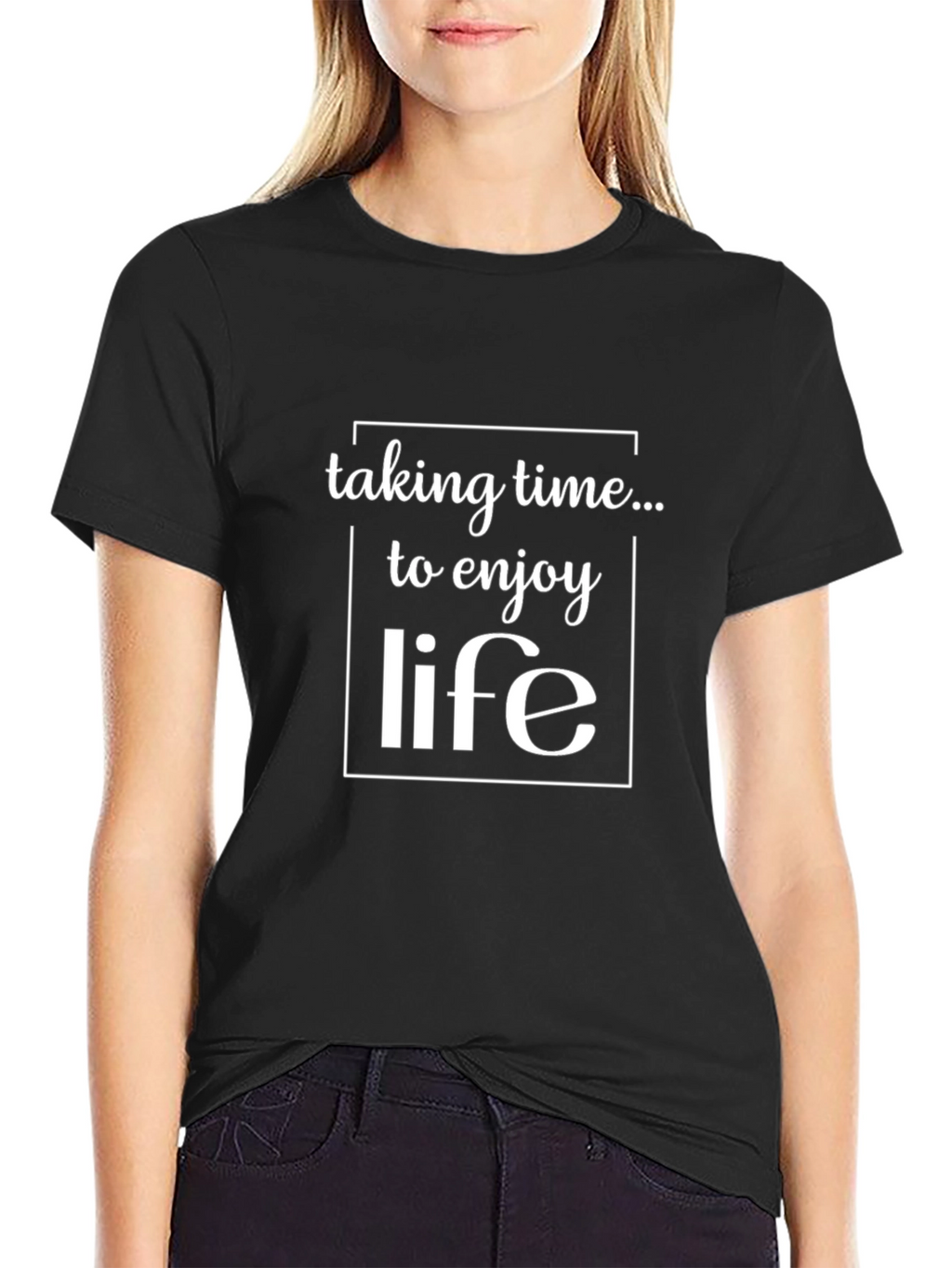 Enjoy Life Black Graphic Tee