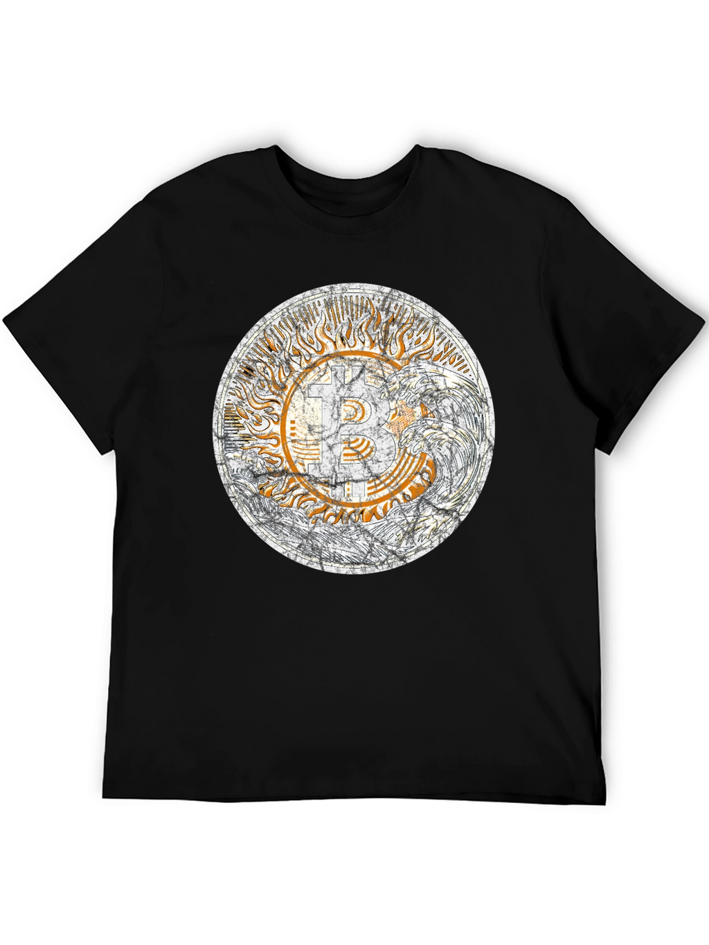 Bitcoin Sun Graphic Tee - Trendy Crypto Shirt