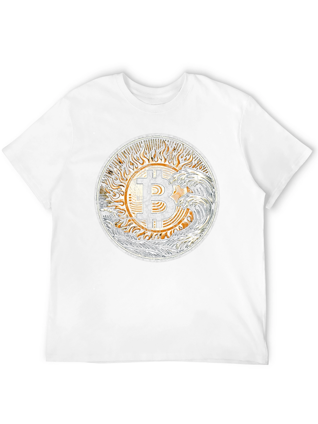 Bitcoin Sun Graphic Tee - Trendy Crypto Shirt