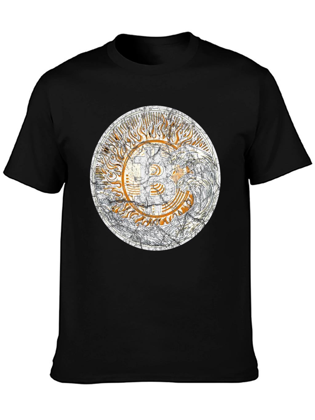 Bitcoin Sun Graphic Tee - Trendy Crypto Shirt