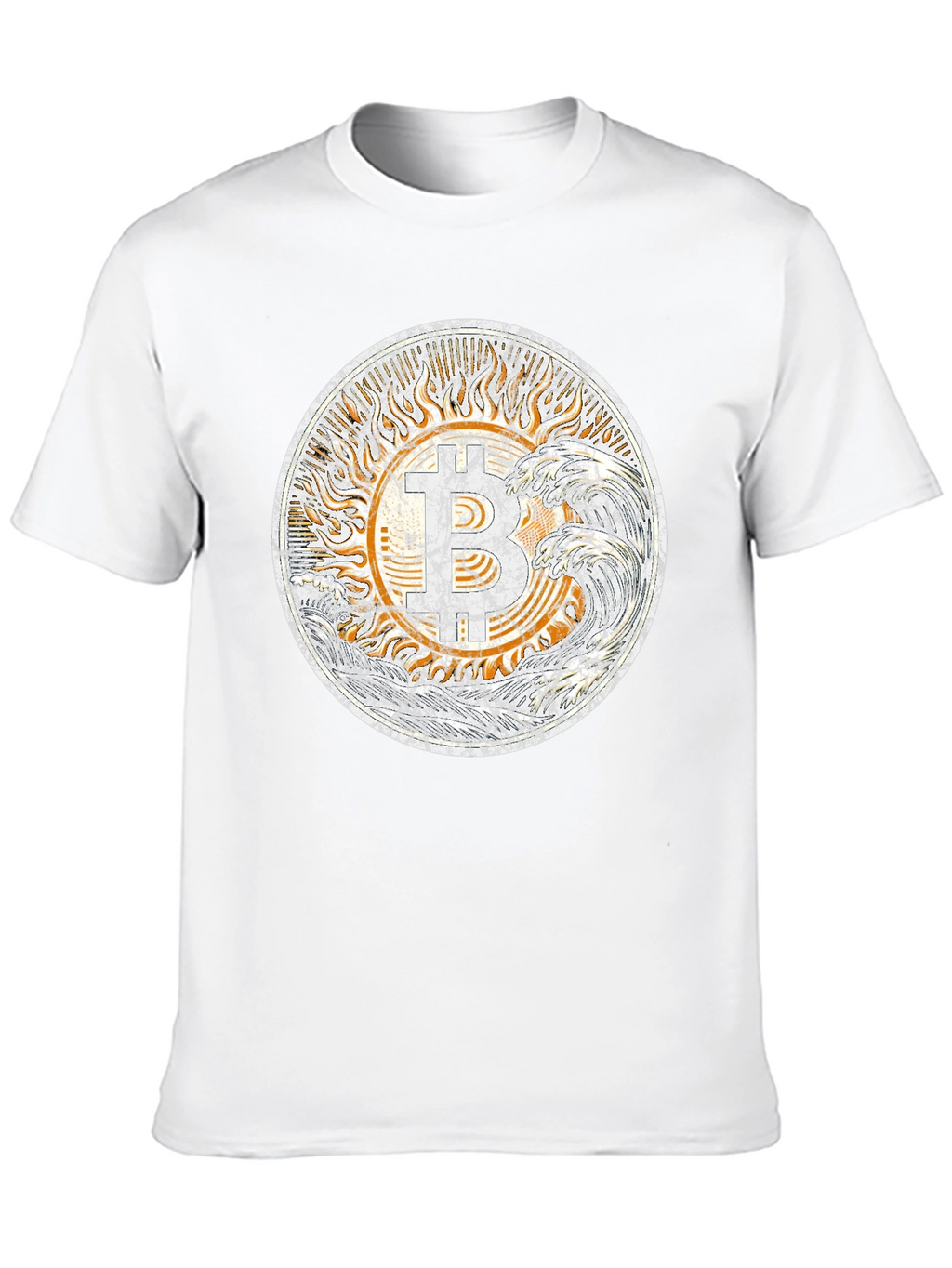 Bitcoin Sun Graphic Tee - Trendy Crypto Shirt