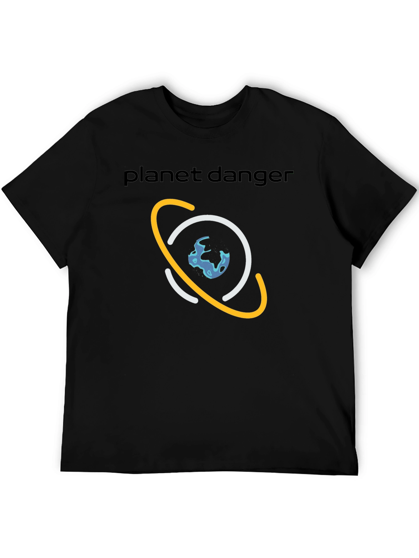 Planet Danger Graphic Tee - Black Cotton Shirt
