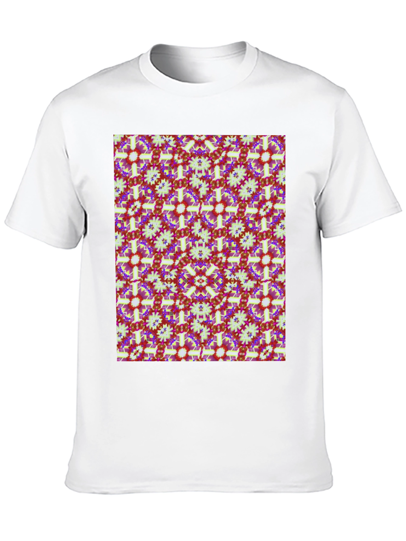 Patterned Mens Black T-Shirt